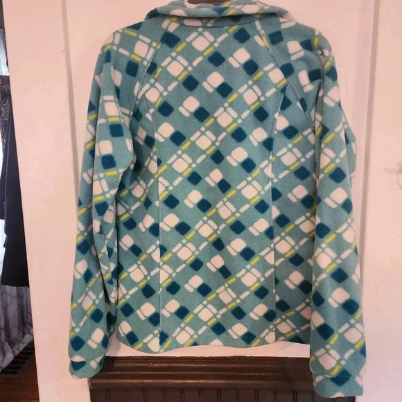 Columbia zip-up fleece size Kids 18/20 Blue And White - Picture 2 of 5